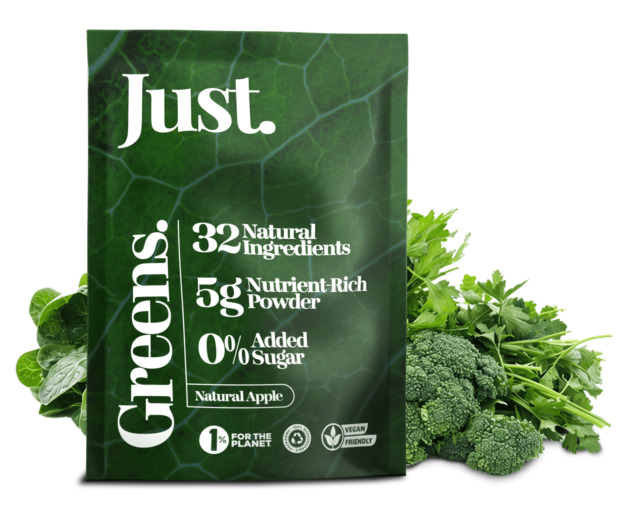 JUST Greens Powder 150g Superfood Supplement for Energy, Gut Health, Detox & Weightloss, Packed with Fibre, Protein, Collagen & Vitamins